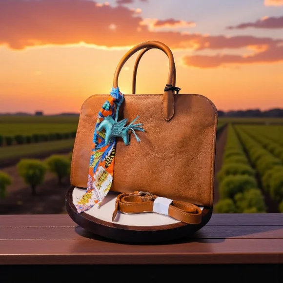 SALE!! Genuine Leather Claudia Firenze Tote Bag NWT - Picture 3 of 8